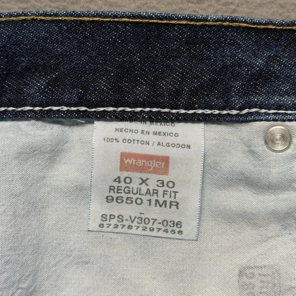 Wrangler Five Star Men’s 40x30 Jeans Blue Regular Fit Straight Leg Denim NWT